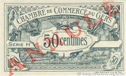 50 Centimes Annulé FRANCE régionalisme et divers Auch 1914 JP.015.06 SPL+