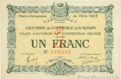 1 Franc FRANCE régionalisme et divers Avignon 1915 JP.018.17 SUP+