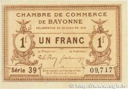 1 Franc FRANCE régionalisme et divers Bayonne 1918 JP.021.59 pr.NEUF