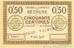 50 Centimes Spécimen FRANCE régionalisme et divers Béthune 1915 JP.026.03 SPL