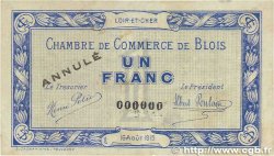 1 Franc Annulé FRANCE régionalisme et divers Blois 1915 JP.028.04