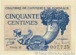 50 Centimes FRANCE régionalisme et divers Bordeaux 1921 JP.030.28 SUP