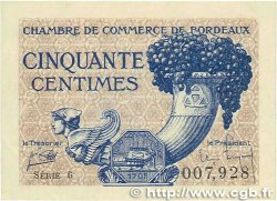 50 Centimes FRANCE régionalisme et divers Bordeaux 1921 JP.030.28 SPL