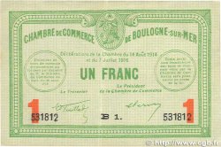 1 Franc FRANCE régionalisme et divers Boulogne-Sur-Mer  1914 JP.031.19