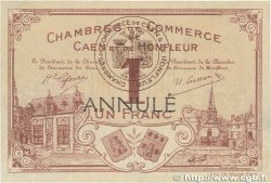 1 Franc Annulé FRANCE regionalism and various Caen et Honfleur 1915 JP.034.02
