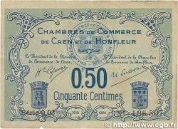 50 Centimes FRANCE régionalisme et divers Caen et Honfleur 1915 JP.034.04 B+