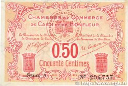 50 Centimes FRANCE régionalisme et divers Caen et Honfleur 1918 JP.034.12 SUP