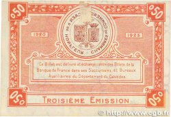 50 Centimes FRANCE régionalisme et divers Caen et Honfleur 1920 JP.034.16 SPL