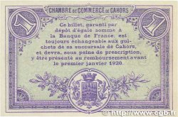 1 Franc Annulé FRANCE régionalisme et divers Cahors 1915 JP.035.15 SUP+