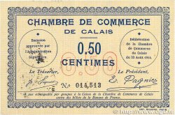 50 Centimes FRANCE régionalisme et divers Calais 1914 JP.036.01