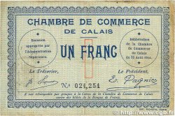 1 Franc FRANCE regionalismo y varios Calais 1914 JP.036.03