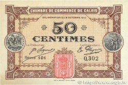 50 Centimes FRANCE régionalisme et divers Calais 1915 JP.036.07 SUP