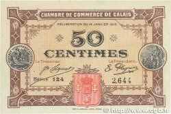 50 Centimes FRANCE régionalisme et divers Calais 1916 JP.036.21 SUP+