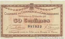 50 Centimes FRANCE régionalisme et divers Carcassonne 1914 JP.038.01 SUP+