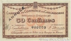 50 Centimes Annulé FRANCE régionalisme et divers Carcassonne 1914 JP.038.04 TTB+