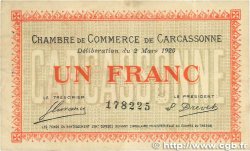1 Franc FRANCE régionalisme et divers Carcassonne 1920 JP.038.17 pr.TTB