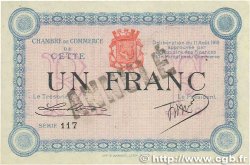 1 Franc Annulé FRANCE régionalisme et divers Cette, actuellement Sete 1915 JP.041.08 SPL