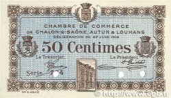 50 Centimes Spécimen FRANCE régionalisme et divers Châlon-Sur-Saône, Autun et Louhans 1916 JP.042.02 SUP+