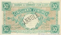 50 Centimes Annulé FRANCE régionalisme et divers Chartres 1915 JP.045.02 pr.SPL
