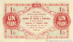 1 Franc FRANCE régionalisme et divers Chartres 1915 JP.045.03 SPL+