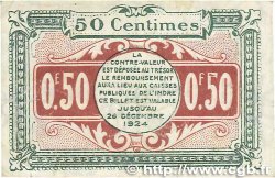 50 Centimes FRANCE régionalisme et divers Chateauroux 1919 JP.046.20 TTB