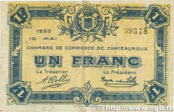 1 Franc FRANCE Regionalismus und verschiedenen Chateauroux 1920 JP.046.23 fSS