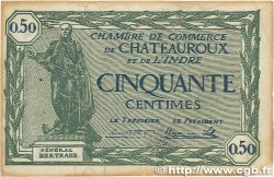 50 Centimes FRANCE régionalisme et divers Chateauroux 1922 JP.046.28 pr.TTB