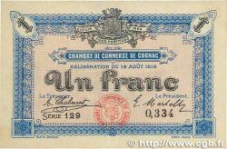 1 Franc FRANCE régionalisme et divers Cognac 1916 JP.049.03 TTB