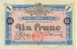 1 Franc Annulé FRANCE régionalisme et divers Cognac 1917 JP.049.08 TTB+