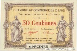 50 Centimes Spécimen FRANCE régionalisme et divers Dijon 1915 JP.053.02 pr.SPL
