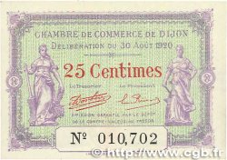 25 Centimes FRANCE régionalisme et divers Dijon 1920 JP.053.23 pr.NEUF