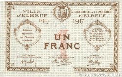1 Franc FRANCE regionalism and various Elbeuf 1917 JP.055.12