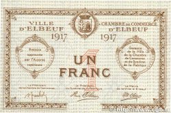 1 Franc FRANCE régionalisme et divers Elbeuf 1917 JP.055.12