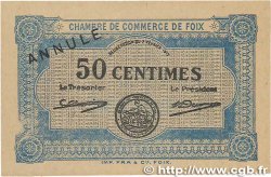 50 Centimes Annulé FRANCE régionalisme et divers Foix 1915 JP.059.02 SPL+