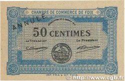 50 Centimes Annulé FRANCE régionalisme et divers Foix 1915 JP.059.02 SUP