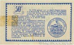 50 Centimes Annulé FRANCE régionalisme et divers Foix 1915 JP.059.09 SUP