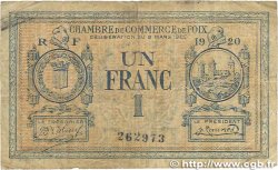 1 Franc FRANCE régionalisme et divers Foix 1920 JP.059.15 B