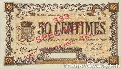 50 Centimes Spécimen FRANCE Regionalismus und verschiedenen Granville 1915 JP.060.03 fST+