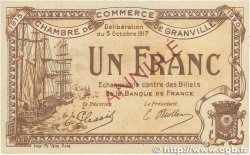 1 Franc Annulé FRANCE régionalisme et divers Granville 1917 JP.060.14 pr.NEUF
