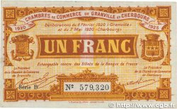 1 Franc FRANCE régionalisme et divers Granville et Cherbourg 1920 JP.061.03 TB