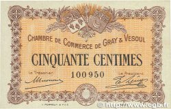 50 Centimes FRANCE régionalisme et divers Gray et Vesoul 1915 JP.062.01 pr.NEUF