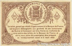 50 Centimes FRANCE régionalisme et divers Guéret 1915 JP.064.07 TTB