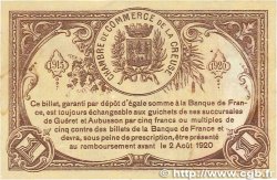 1 Franc FRANCE régionalisme et divers Guéret 1915 JP.064.09 TTB
