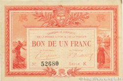 1 Franc FRANCE régionalisme et divers La Roche-Sur-Yon 1915 JP.065.17 TTB