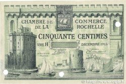 50 Centimes Spécimen FRANCE régionalisme et divers La Rochelle 1915 JP.066.02 TTB+