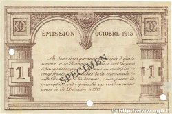 1 Franc Spécimen FRANCE régionalisme et divers La Rochelle 1915 JP.066.04 TTB