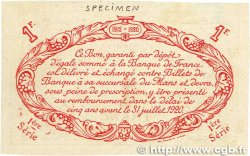 1 Franc Spécimen FRANCE régionalisme et divers Le Mans 1915 JP.069.06 TTB