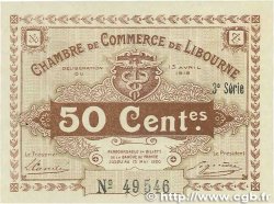 50 Centimes FRANCE regionalismo y varios Libourne 1915 JP.072.15 SC