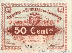 50 Centimes FRANCE régionalisme et divers Libourne 1917 JP.072.18 TTB