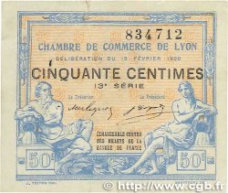50 Centimes FRANCE régionalisme et divers Lyon 1920 JP.077.20 TTB